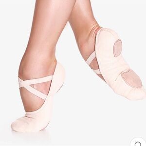 STRETCH CANVAS SPLIT SOLE BALLET SHOE